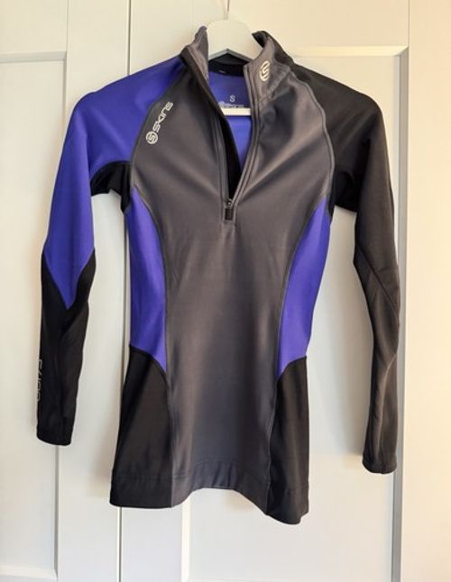 SKINS DNAmic Thermal Women's Mock Neck 1/2 Zip Baselayer Top In Excellent Cond