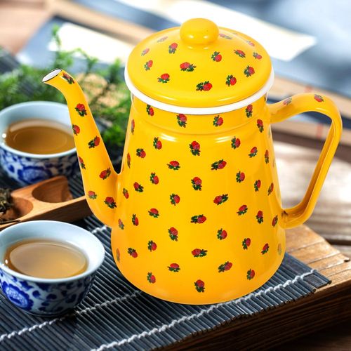 Tea Kettle Camping Teapot Boiling Tea Kettle Vintage Water Coffee Milk Pot with — image 2