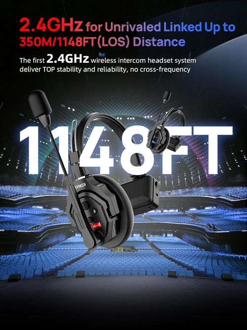 SYNCO XTALK X2 Wireless Intercom Headset System 2.4GHz 350M/1148FT For 2 Persons — image 7