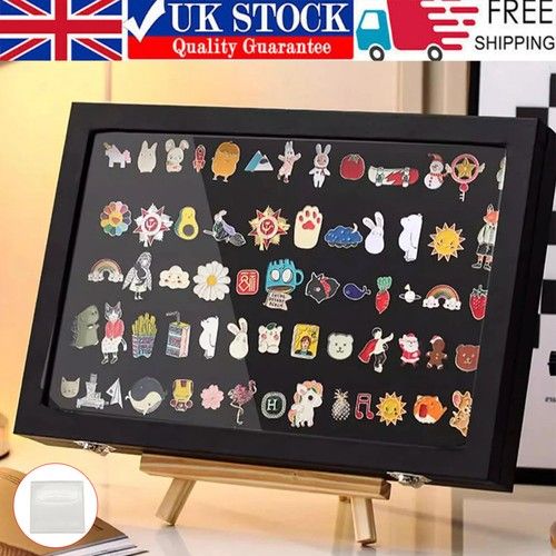 35x24cm Pin Display Case Shadow Box Badge Storage Enamel Medals Display Storage