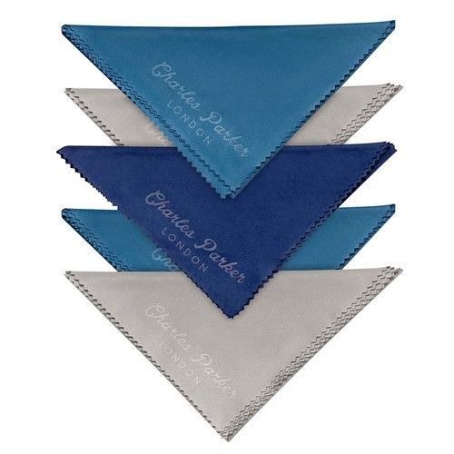 5 Extra Large Multicoloured Microfiber Cleaning Cloths for TVs and Camera Lens