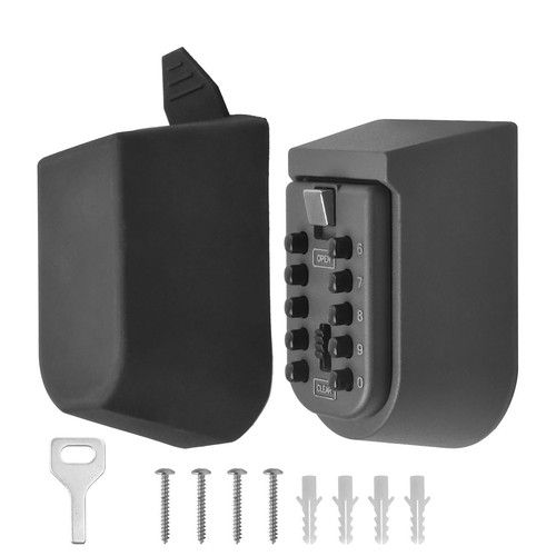 Outdoor High Security Wall Mounted Push Button Key Safe Box Lock Storage 4 Digit