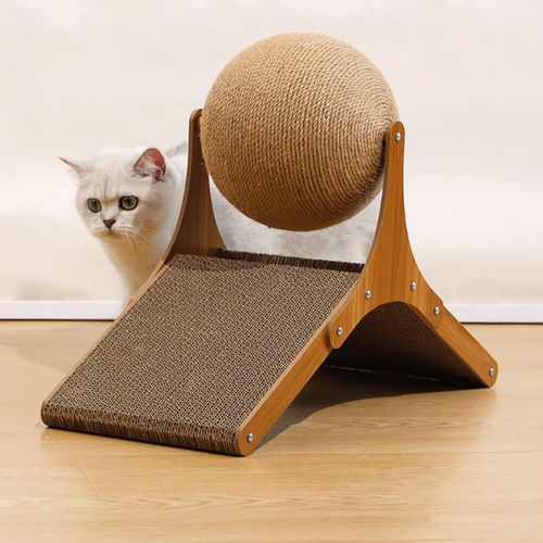 2 in 1 Interactive Cat Toy Cat Sisal Scratching Ball Kitten Cat Scratcher Toy  — image 7