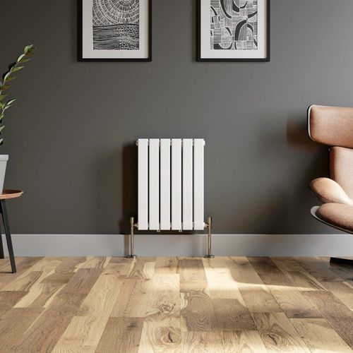 Designer Radiator Vertical Horizontal White Flat Panel Oval Column Double Rads — image 5