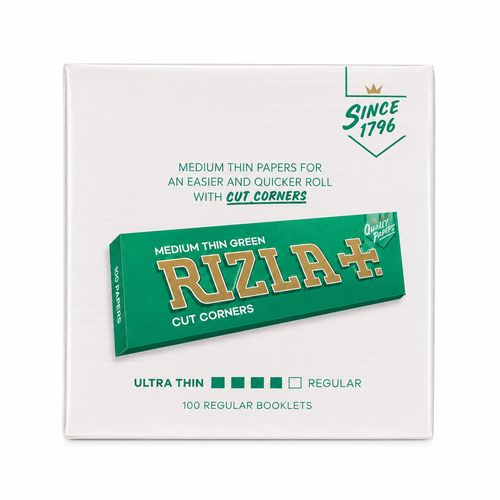 Rizla Green Rolling Papers Full Box of 100 Booklets — image 1
