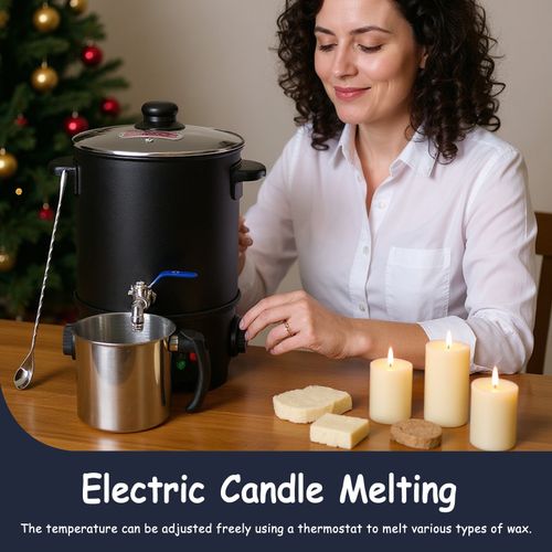 6L 1100W Commercial Wax Melter for Candle Soap Making Electric Melting Pot 220V — image 3