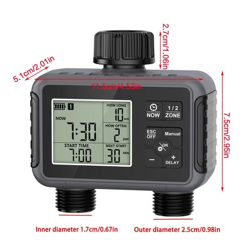 2 Outlet Smart Watering Timer Garden Lawn Irrigation System Programmer Timer — image 2