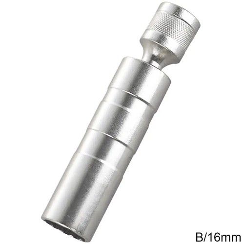 Magnetic Thin Wall Swivel Spark Plug Socket Removal Tool12 Pt 3/8'' Drive 16mm