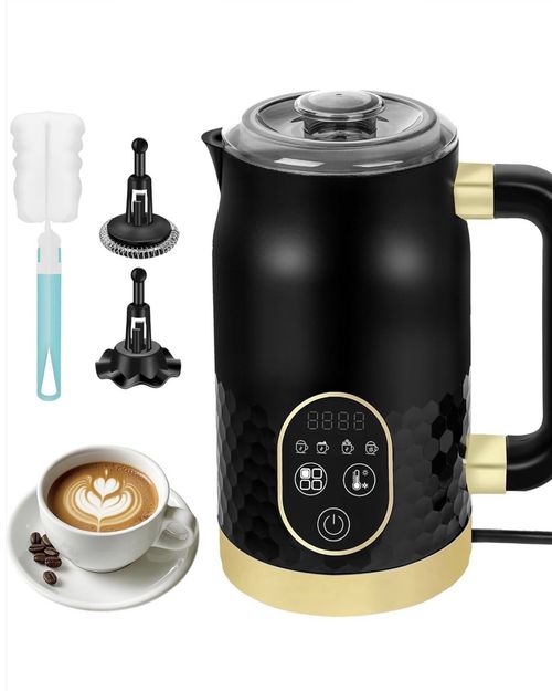 Electric Milk Frother 4 In 1 Milk Steamer With Temperature Control Hot Chocolate — image 1