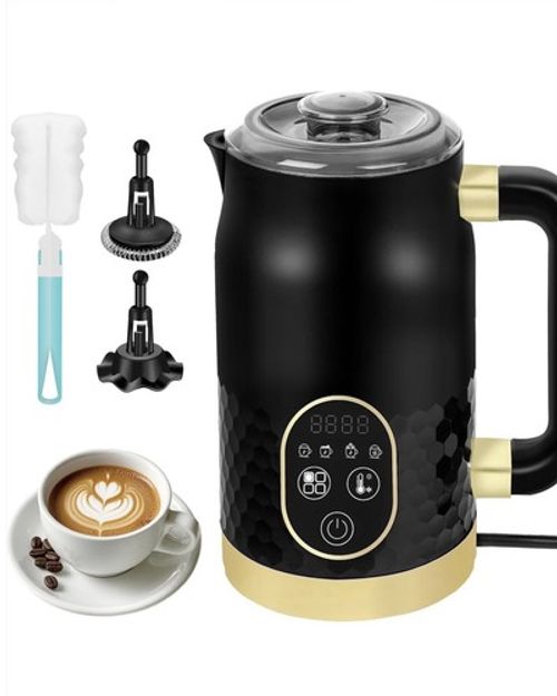 Electric Milk Frother 4 In 1 Milk Steamer With Temperature Control Hot Chocolate