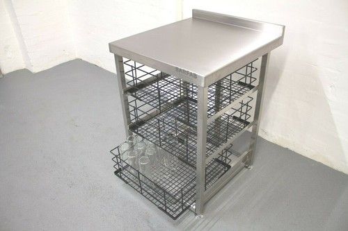  Three Tier Stainless Steel 500x500 Glasswash Basket Storage For Modular Bar
