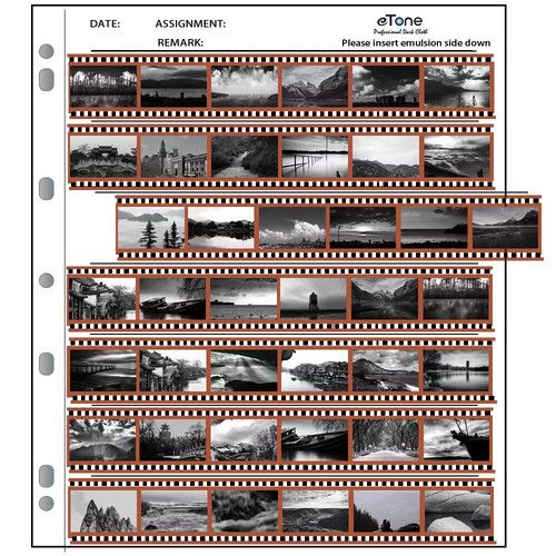 100 Sheets 135 35mm Acid-free Archival Storage Pages Sleeves Slide Film Negative