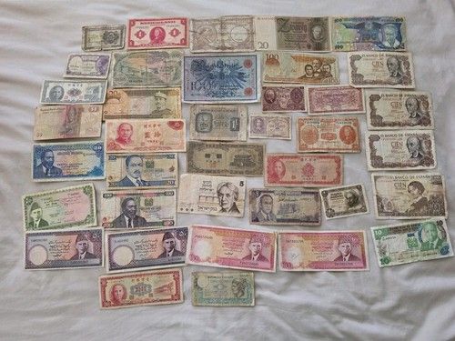 Job Lot Vintage Banknotes 30 Plus. See Photos