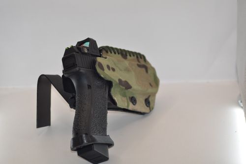 Glock 17 /19  optics and high sights ready Kydex hand made holster — image 6