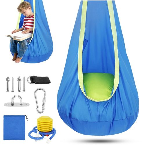 Hammock Swing, Pod Swing Chair, Hanging Swing Seat for Indoor Outdoor Use — image 1