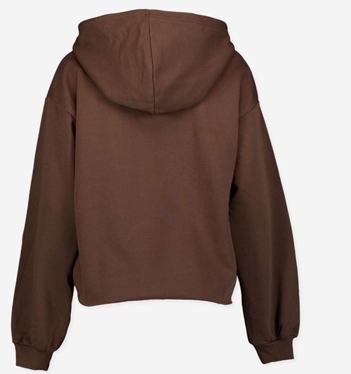 Monki Brown Lace-Up Pullover Hoodie, Women’s Regular Size S, Long Sleeve — image 2