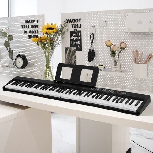 Digital Piano 88 Key Weighted Keyboard Foldable Electric Piano Beginner Adults