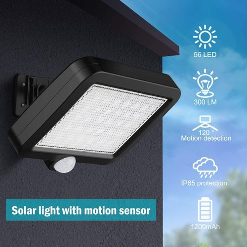 4PACK Outdoor Solar LED Wall Light with PIR Motion Sensor, Waterproof Security — image 7