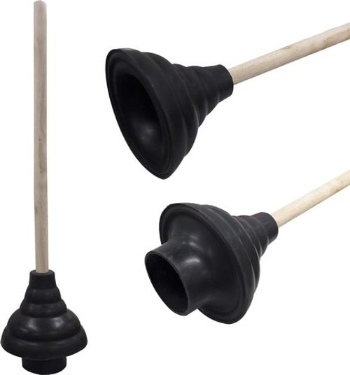 HAUTMEC Heavy Duty Toilet & Sink Plunger – Rubber Drain Unblocker