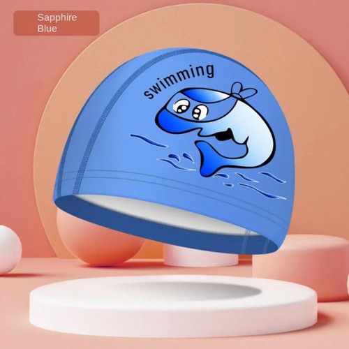 Kids Swimming Cap | Girls Boys Unisex Swim Pool Hat Waterproof Silicone Durable