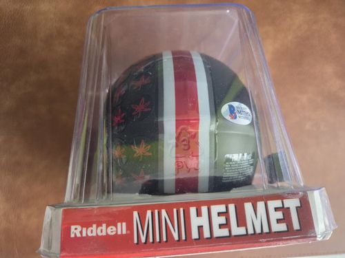 Nick Bosa Signed COA Beckett Collegiete Ohio State Buckeyes Mini Helmet — image 2