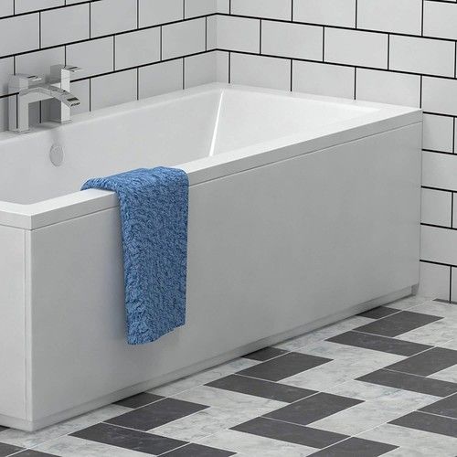 Bathroom MDF Front & End Bath Panels White Moisture Resistant Bathroom Tub Cover