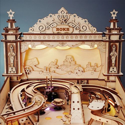 Rokr Amusement Park Series Building Kits Wooden Puzzle Pinball Machine for Gifts — image 4