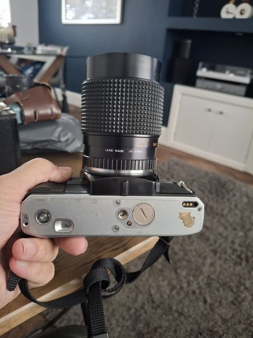 Minolta X-300 Silver 35mm SLR Film Camera 28-70mm Zoom Lens & 9800A Flash — image 7