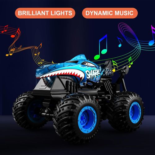 Remote Control Cars Toy Shark RC Monster Truck Toy Vehicle Electric Off Road Car — image 8