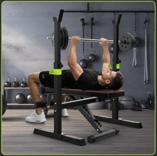 Squat Rack Stand Olympic Barbell Rack Bench Support Free Press Gym Workout ⭐⭐⭐⭐⭐ — image 6
