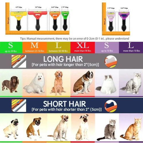 Large Dog Hair Removal Comb Pet Grooming Brush Cat Undercoat Deshedding Tool — image 4