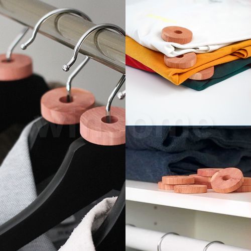 100% Natural Cedar Wood Moth Repellent for Wardrobes Drawers Hanging Cedar Rings — image 7