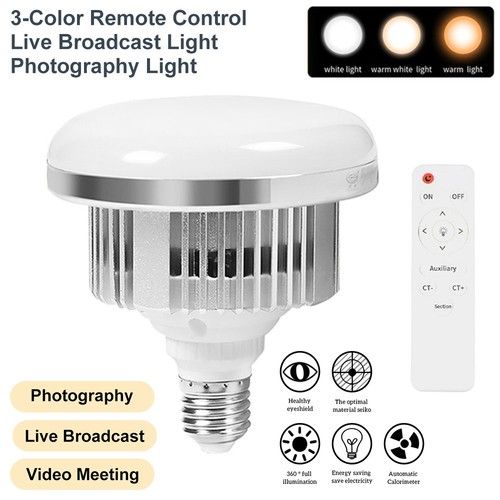 E27 LED Light Bulb Daylight Lighting Lamp for Photography Live Broadcast