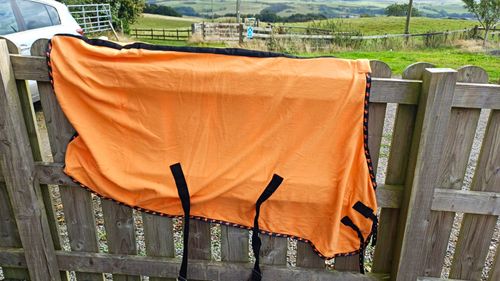 Elico Equestrian Lightweight Stable Rug Orange/Black Trim 6'0'' — image 1