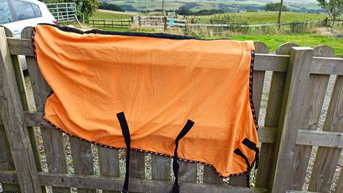 Elico Equestrian Lightweight Stable Rug Orange/Black Trim 6'0''