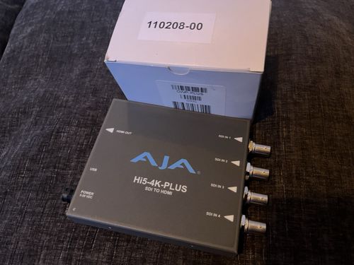 Aja HI5-4K-PLUS SDI to HDMI Converter with Power Supply — image 1