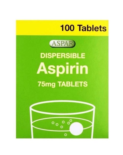 100 Pack Aspirn Dispersible Tablets 75mg MAX 1 PER CUSTOMER (Brands Vary) — image 1