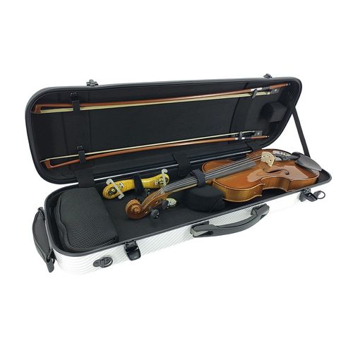 4/4 violin Case mixed Carbon fiber White case Light  Sheet bag Code lock new — image 4