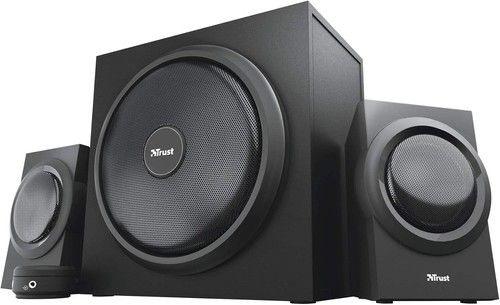 Trust Yuri 2.1 Speaker Set with Wooden Subwoofer, 120W (60W RMS), UK Plug, PC S