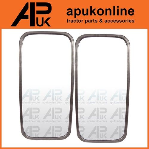 Pair of Universal Mirror Heads & Glass for Tractor Lorry Digger Truck Plant JCB