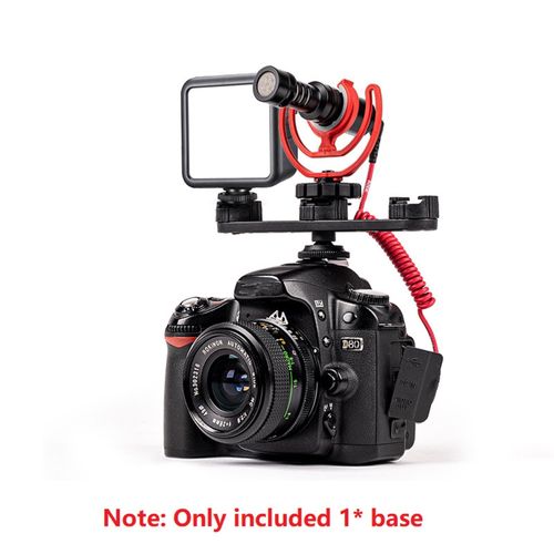 Plastic Camera Triple Hot Shoe Mount 3 in 1 Adapter Bracket Holder Support — image 11