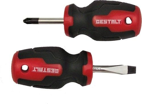PH2 x 38mm & SL6 x 38mm Stubby Screwdriver Set - **Free P&P** - **New**