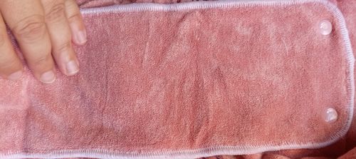 Tots Bots Bamboozle Wrap Nappy Cover Size 2 Pink with Bamboo Inserts/Boosters — image 15