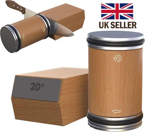 Rolling Knife Sharpener 15 and 20 Degree Sharpening Magnetic Angle Base Kitchen
