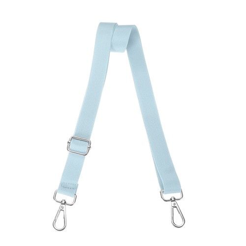 Shoulder Strap 2.5cm Wide Crossbody Strap, Sky Blue, Silver Buckle