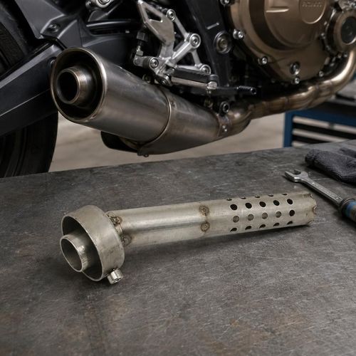 Motorcycle 48mm DB Killer Silencer Angled Exhaust Muffler Insert Baffle Can Bend — image 5