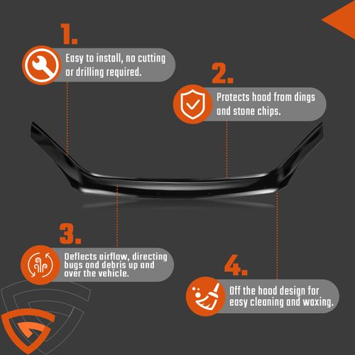 FOR FORD TRANSIT MK7 2007-2013 BONNET GUARD WIND STONE DEFLECTOR PROTECTOR BRA — image 6