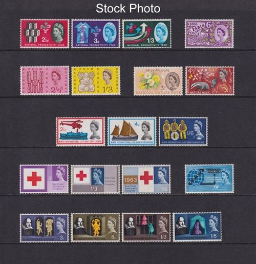 QEII 1962-67 All 30 PHOSPHOR Commemorative Sets Full Run UNMOUNTED MINT UM MNH