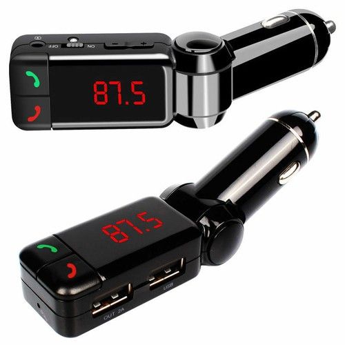 UK Car Wireless Bluetooth FM Transmitter MP3 Player USB Car Fast Charger Adapter