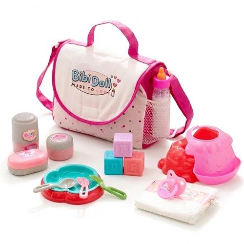 Baby Doll Changing Bag with Accessories Nappy Mat Magic Milk Bottle Feeding Toy